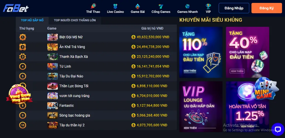 Thưởng nạp lại hàng tuần tại 10bet